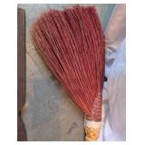 Vintage Wooden Toy Rifle, Stick Hobby Horse, and Handcrafted Straw Broom Set