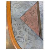 Rectangular Coffee Table with Tile Top and Wood Frame