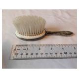 Collection of Vintage Metal Trinket Boxes, Porcelain Faucet Handles, and Silver Tone Brush