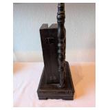 Wooden Bull Rider Mantel Clock with Storage Compartment