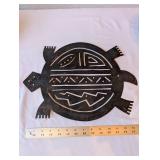 Collection of 3 Decorative Bowls and Metal Turtle Wall Art