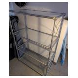Metal and Glass 3-Tier Shelf Unit
