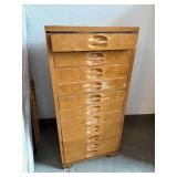 Apothecary Cabinet - Vintage 11-Drawer Wooden Drawer Chest
