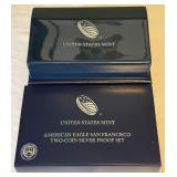 2012 S-American Eagle - SILVER Proof 2 Coin Set - original package with COA