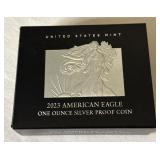 2023 W-American Eagle One Ounce Proof SILVER Bullion Dollar Coin - original package with COA