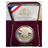 1993 S-Thomas Jefferson 250th Anniversary Proof SILVER Dollar - original package with COA