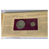 1994 Thomas Jefferson Coinage and Currency Set - Uncirculated Silver Dollar/Nickel/$2 Bill - original package