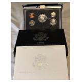 1998 PREMIER SILVER Proof Set (5 coins) - original package with COA