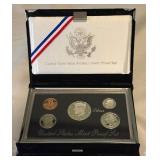 1998 PREMIER SILVER Proof Set (5 coins) - original package with COA