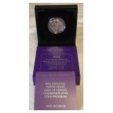 2022 National Purple Heart Hall of Honor Proof Clad Half Dollar - original package with COA