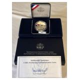 1996 P-Smithsonian Institution 150th Anniversary Commemorative Proof SILVER Dollar - original package with COA
