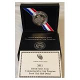 2011 US Army Commemorative Coin Program - Proof Clad Half Dollar - original package with COA