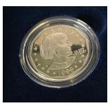 1999 Susan B. Anthony Proof Dollar Coin - original package with COA