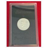 1971 S-Eisenhower Proof SILVER Dollar - original package with COA
