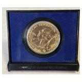 1974 John Adams American Revolution Bicentennial Commemorative Medal - case only, minor fire damage evident