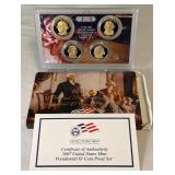 2007 Presidential $1 Coin Proof Set - 4 coins - original package with COA
