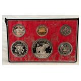 1978 Proof Set (6 coins) - No external case, slightly dirty from fire damage