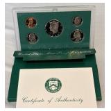 1995 Proof Set (5 coins) - original package with COA