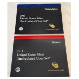 P&D Two (2) 2011 US Mint Uncirculated Coin Sets (28 Coins) - original gov