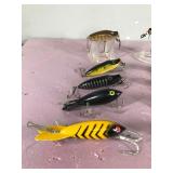Lot of 10 Collectible Fishing Lures - JC Higgins - Millsite 500 Series Slow Sinker - Bomber & More