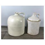 2 - Vintage Stoneware Crock Jugs