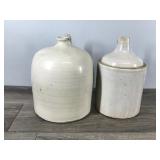 2 - Vintage Stoneware Crock Jugs