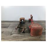 Vintage Metal Toy Truck & Metal Excavator