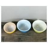 3 - Vintage Bowls - 2 Pyrex and 1 Fire-King