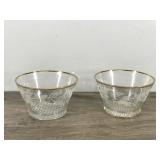 Vintage Bartlett Collins Etched Grape Ice Bucket with Gold Trim