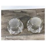 Vintage Bartlett Collins Etched Grape Ice Bucket with Gold Trim