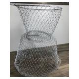 2 Fishing Reels - Fishing Rod & Metal Fish Basket