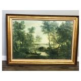 Framed Appears to be a Painting on Canvas - View Near King’s Bromley-On-Trent, Staffordshire by Thomas Gainsborough - see description for more info - it has a tag on the bag