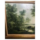 Framed Appears to be a Painting on Canvas - View Near King’s Bromley-On-Trent, Staffordshire by Thomas Gainsborough - see description for more info - it has a tag on the bag