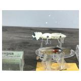 Whopper Stopper Hellbender & Martin Lizzard Fishing Lures in Plastic Boxes