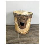 Lot of Vintage Native American Collectibles - Leather Medicine Bag - Chief Doll - Not Sure what the piece is that is made out of birch bark