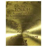 Sense of "Touch" CINNABAR PLATE The Five Perceptions Of Weo Cho Ornate Resin Top and Brass Bottom - #7174/19500