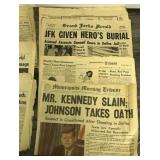 Vintage 1950 Electric Steel Foundry Calendar, JFK Newspaper Clippings and More