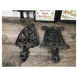 Lot of Vintage Cast Iron Trivets and More