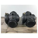 2 - Antique Dietz Champion Steel Driving Lamp Lantern Light Buggy Carriage