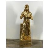 VINTAGE ELVIS PRESLEY GOLD MCCORMICK WHISKEY DECANTER MUSIC BOX "MY WAY" 1977