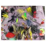 Lot of Fishing Tackle & More - Hooks - Bass Spinners - Jigs - Lead Weights - Fish Scales - Rulers and More