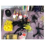 Lot of Fishing Tackle & More - Hooks - Bass Spinners - Jigs - Lead Weights - Fish Scales - Rulers and More
