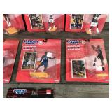 Lot of 7 - 1997 Hasbro Starting Lineup Collectible Basketball Player Figurines with Trading Card