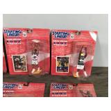 Lot of 7 - 1997 Hasbro Starting Lineup Collectible Basketball Player Figurines with Trading Card