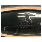 Blue Mountain Pottery Bowl: Teal Green Drip Glaze, Crimped Edge, Vintage Canadian Decor