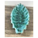 Blue Mountain Pottery Bowl: Teal Green Drip Glaze, Crimped Edge, Vintage Canadian Decor