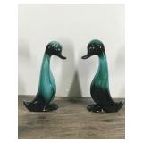 Pair of Vintage Drip Glazed Blue Mountain Pottery Ducks