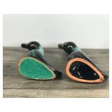 Pair of Vintage Drip Glazed Blue Mountain Pottery Ducks