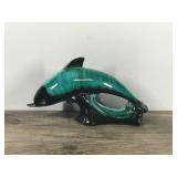 Vintage Drip Glaze Blue Mountain Pottery Dolphin