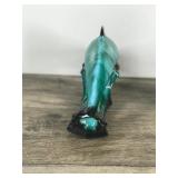 Vintage Drip Glaze Blue Mountain Pottery Dolphin